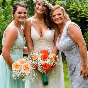 Formal Teal Lace Dress